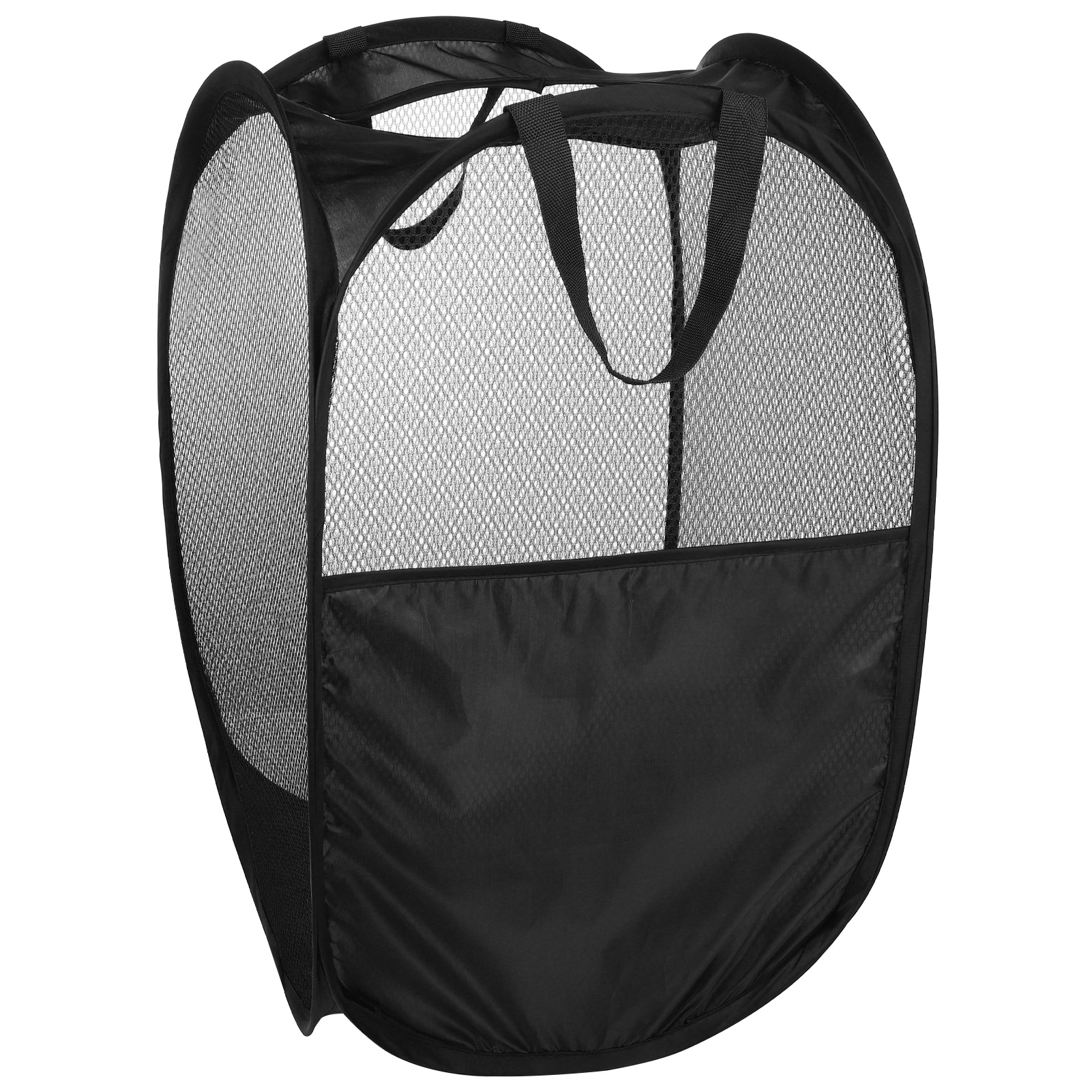Mainstays Hexagon Pop Up Hamper Black Mesh Garage and Home