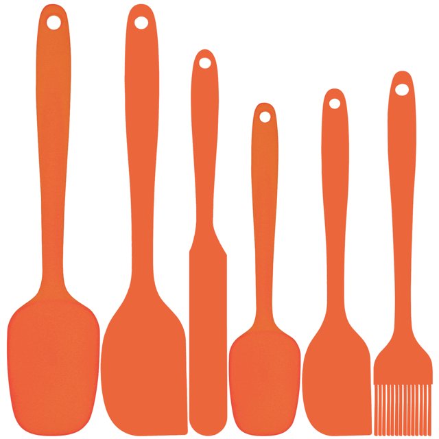Taihexin Silicone Spatula Set of 6, Food Grade Rubber Spatulas and