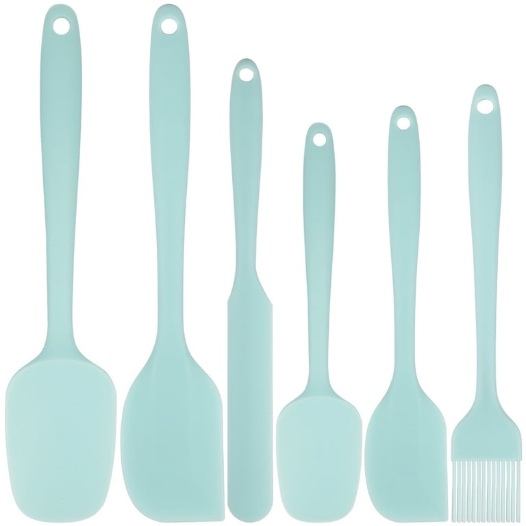 Taihexin Silicone Spatula Set of 6, Food Grade Rubber Spatulas and Cooking  Utensils, Heat-Resistant Kitchen Non Stick Utensils for Cooking, Baking,  Mixing, Scraping, BPA-Free, Dishwasher Safe(Blue) 