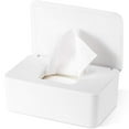 thumbnail image 1 of Taihexin Wipes Dispenser, Refillable Baby Wipes Container with Sealing Design Lid, Wet Wipes Storage Box, Keeps Wipes Fresh, One-Handed Operation, Non-Slip, Wet Tissue Box(White), 1 of 9