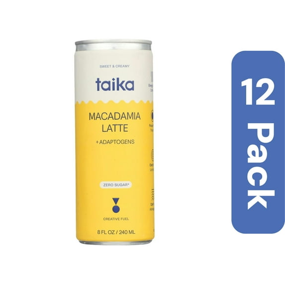 Taika Macadamia Latte Ready To Drink Coffee 8 fl oz (Pack Of 12)