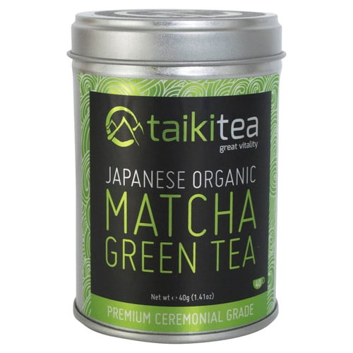 Taiki Tea Premium Organic Ceremonial Matcha Tin 40g, British Import (Pack of 2)