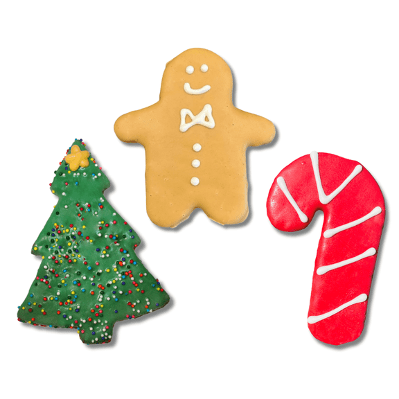 Tail Bangers Christmas Spirit Peanut Butter & Honey Assorted Crunchy Dog Treats, 18 Count