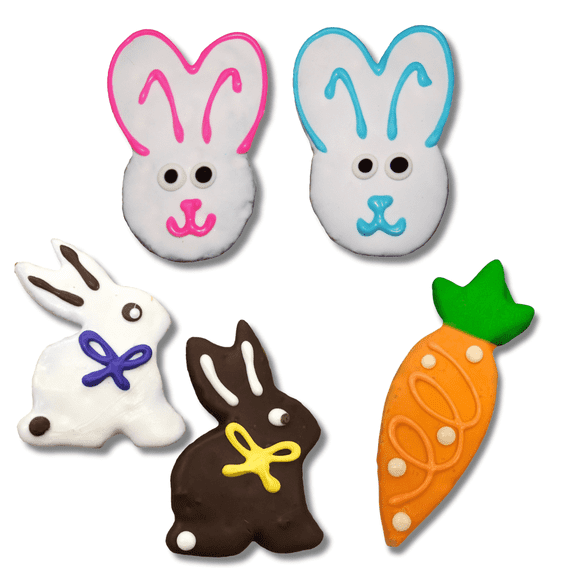 Tail Bangers Hoppy Easter Peanut Butter & Honey  Assorted Crunchy Dog Treats, 18 count