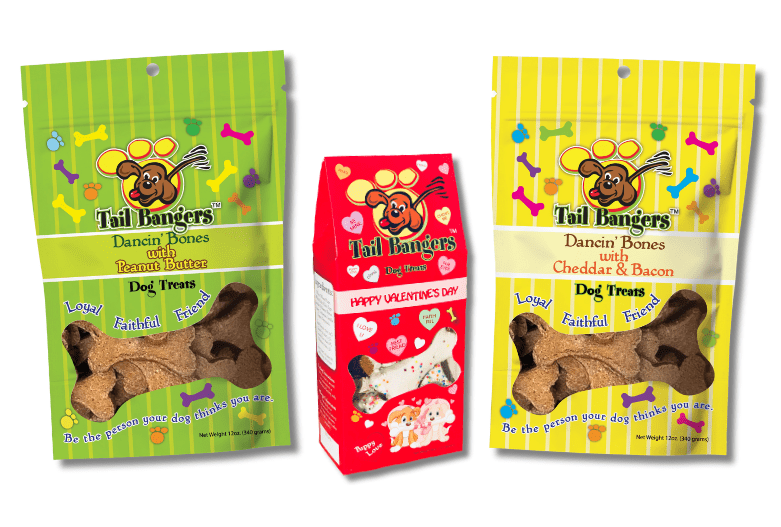 Tail Bangers Valentine's Day Variety Pack Peanut Butter & Honey Crunchy Dog Treat, 3 count