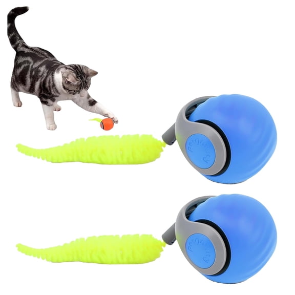 Tail Cat Toy, Interactive Cat Toy with Tail, Speedy Tail Automatic Moving Smart Ball, USB Rechargeable Two Speed, Cat Toys for Indoor Cats Kittens