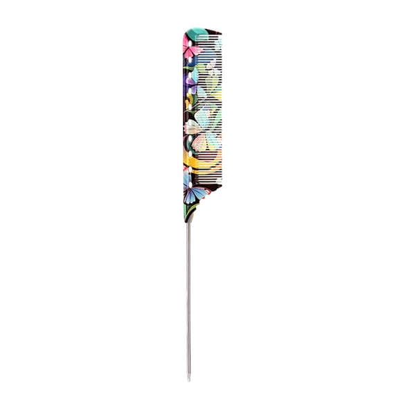 Tail Comb Parting Rattail Combs Teasing Fine Tooth Comb with Metal Pick for Curly Hair,Detangling Combs for Women Gifts