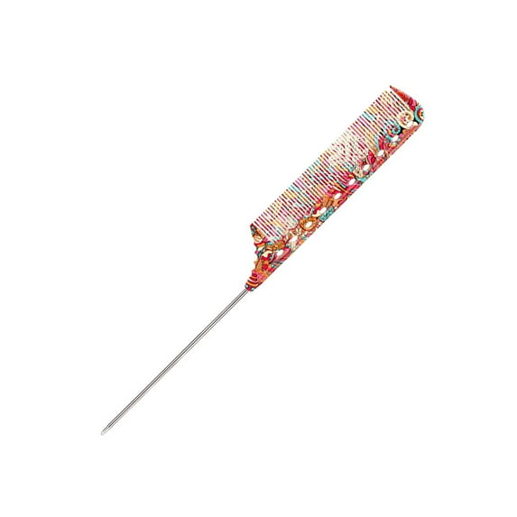 Tail Comb Parting Rattail Combs Teasing Fine Tooth Comb with Metal Pick for Curly Hair,Detangling Combs for Women Gifts