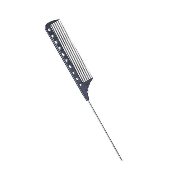 Tail Comb Parting Rattail Combs Teasing Fine Tooth Comb with Metal Pintail