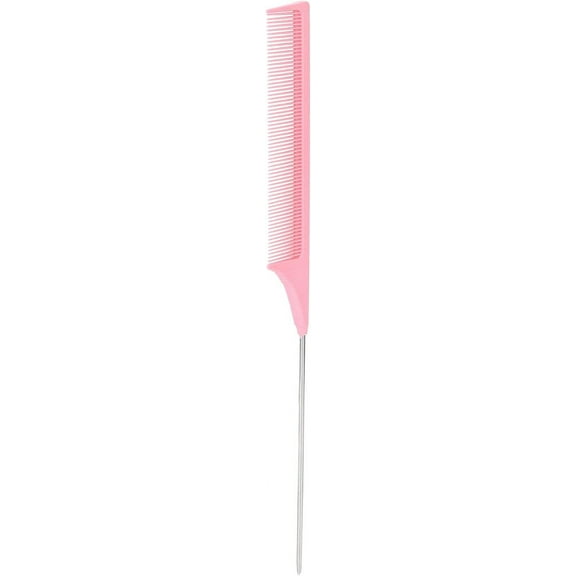 Tail Comb with Steel Pintail, Professional Hair Comb for Sectioning, Backcombing and Intricate Styling(pink)