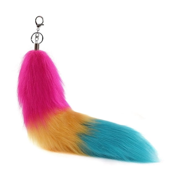 Tail Keychain Faux Furs Tail Pendant Long Tail Pendant Keyring