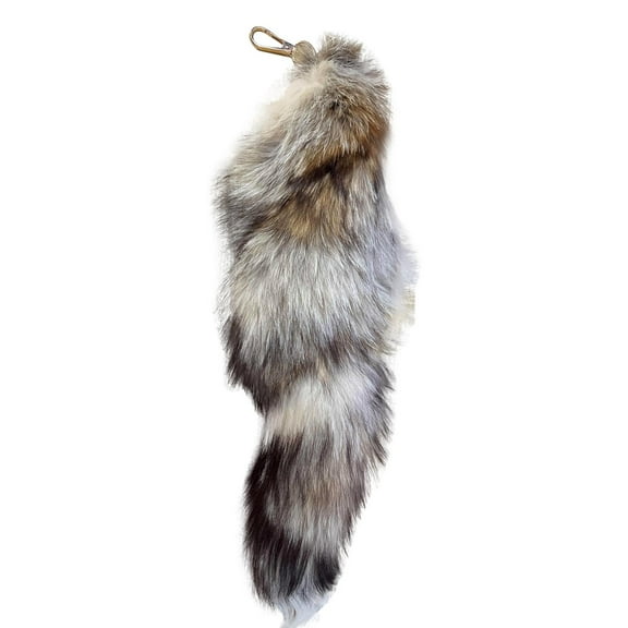 Tail Keychain Women Huge Faux Fur Tail Key Chains Animal Fox Fur Handbag Accessory Raccoon Therian Keychains Women's Bag Pendant Car Keychain Cosplay Decor(A)