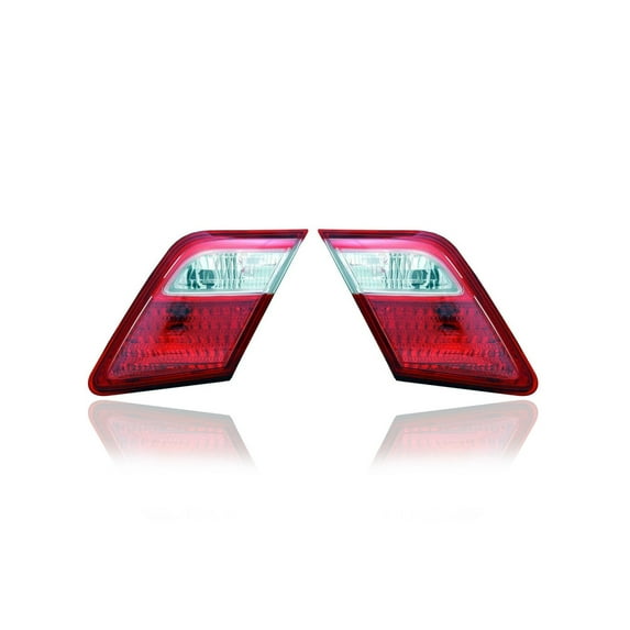 Tail Light Assembly - Compatible/Replacement for '07-09 Toyota Camry - Inner On Trunk Lid - Pair, Left Driver + Right Passenger Set - 8158006120, 8159006120