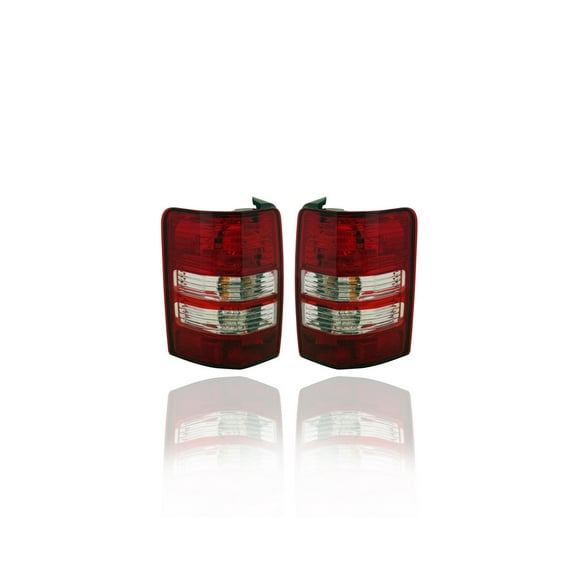Tail Light Assembly - Compatible/Replacement for '08-12 Jeep Liberty - Halogen - Pair, Left Driver + Right Passenger Set - 55157346AC, 55157347AC - CAPA