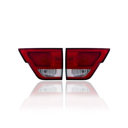 Tail Light Assembly - Compatible/Replacement for '11-13 Jeep Grand Cherokee - Halogen, Inner On Liftgate - Pair, Left Driver + Right Passenger Set - 57010274AF, 57010275AF