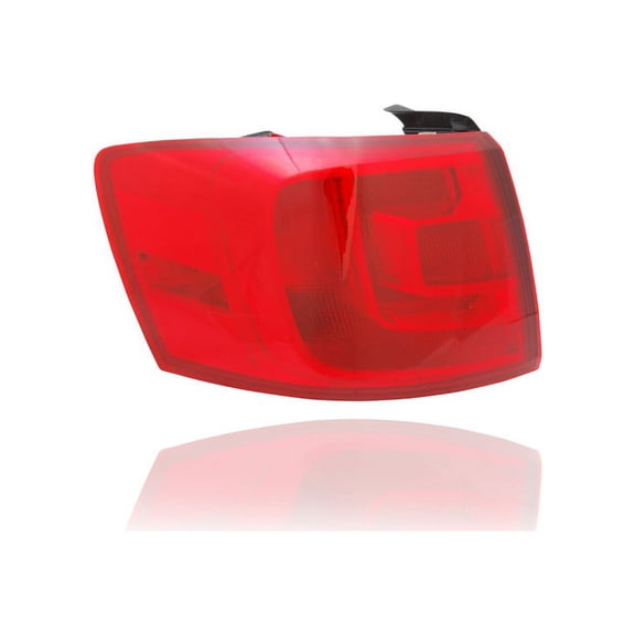 Tail Light Assembly - Compatible/Replacement for '11-14 VW Volkswagen Jetta/Hybrid Sedan Base/S/SE/SEL/TDI-Only - Outer On Body Halogen - Left Hand - Driver - 5C6945095D CAPA