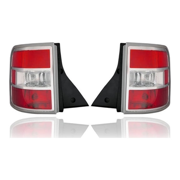 Tail Light Assembly - Compatible/Replacement for '12-19 Ford Flex SE/SEL - Halogen - Pair, Left Driver + Right Passenger Set - CA8Z13404A, CA8Z13405A - CAPA