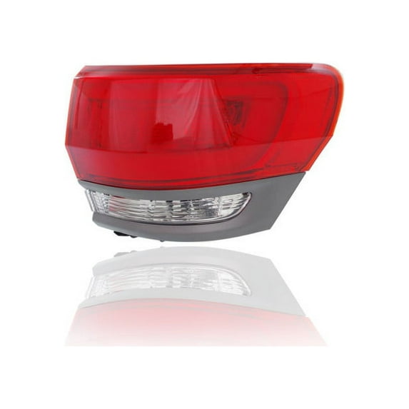 Tail Light Assembly - Compatible/Replacement for '14-15 Jeep Grand Cherokee - Halogen, Outer On Body Quarter Panel, Light Gray Trim - Right Hand - Passenger - 68236104AC