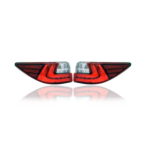 Tail Light Assembly - Compatible/Replacement for '16-18 Lexus ES300h/350 - Outer On Body Quarter Panel - Pair, Left Driver + Right Passenger Set - 8155133740, 8155133740