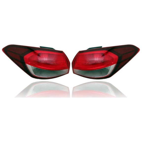 Tail Light Assembly - Compatible/Replacement for '17-18 Kia Forte Sedan LX/S-Only - Halogen, Outer On Body Quarter Panel - Pair, Left Driver + Right Passenger Set - 92402B0600, 92401B0600 - CAPA