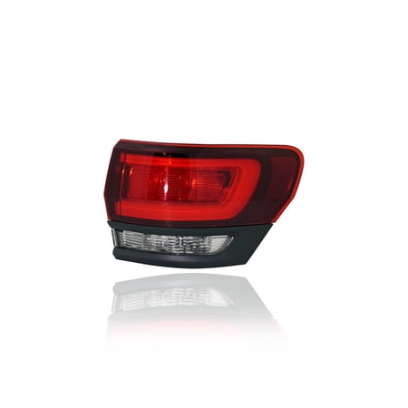 Tail Light Assembly - Compatible/Replacement for '17-21 Jeep Grand Cherokee - Outer On Body Quarter Panel, Dark Gray Trim - Left Hand - Driver - 68368395AC