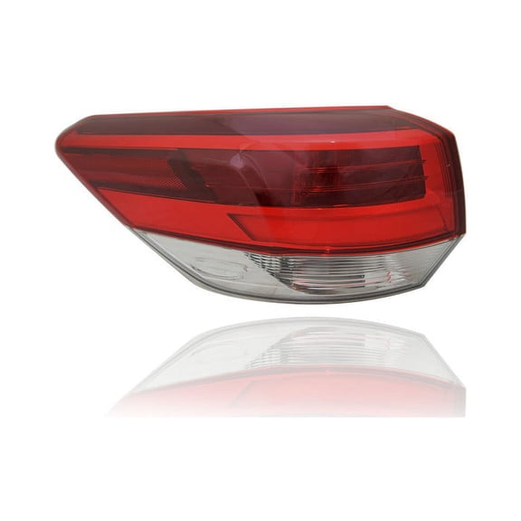 Tail Light Assembly - Compatible/Replacement for '18-19 Toyota Highlander/Hybrid LE/L Plus/XLE, 18-18 SE/Limited - Outer, Clear Lens - Left Hand - Driver - 815600E161