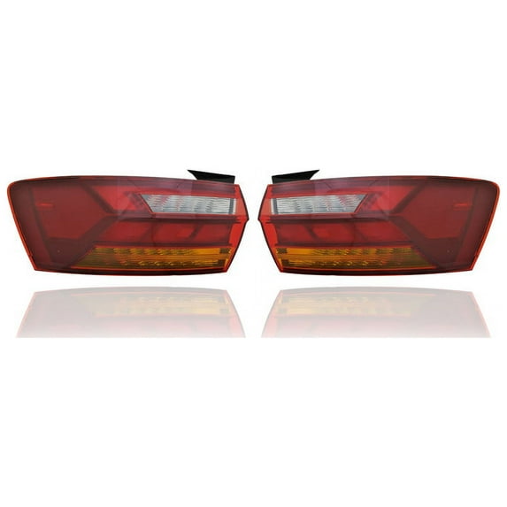 Tail Light Assembly - Compatible/Replacement for '19-19 VW Volkswagen Jetta/GLI Sedan - Outer On Body Quarter Panel, LED - Pair, Left Driver + Right Passenger Set - 17A945096A, 17A945095A CAPA
