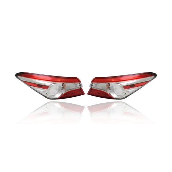 Tail Light Assembly - Compatible/Replacement for '21-23 Toyota Camry/Hybrid-L/LE/SE (North American Built) - Outer On Body Quarter Panel, Halogen - Pair, Set - 8155006A20, 8156006A20 - CAPA