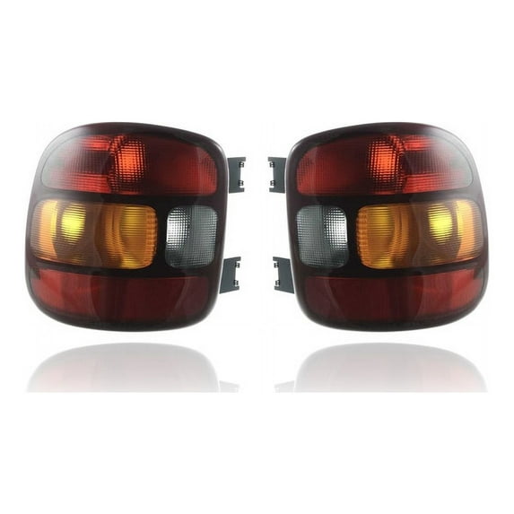 Tail Light Assembly - Compatible/Replacement for '99-03 Chevrolet Silverado/GMC Sierra - Stepside-Only - Pair, Left Driver + Right Passenger Set - 19169013, 19169012