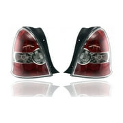 Tail Light Assembly - Compatible/Replacement for 08-11 Hyundai Accent Hatchback - Pair, Left Driver + Right Passenger Set - 924021E211, 924011E211