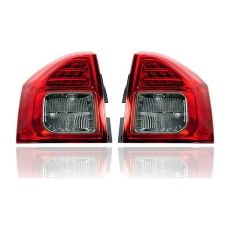 Tail Light Assembly - Compatible/Replacement for '11-13 Jeep Compass - LED - Pair, Left Driver + Right Passenger Set - 5182542AC, 5182543AC