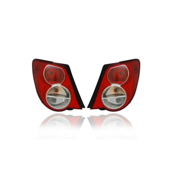 Tail Light Assembly - Compatible/Replacement for '12-16 Chevrolet Sonic Sedan - Pair, Left Driver + Right Passenger Set - 42407873, 42407872