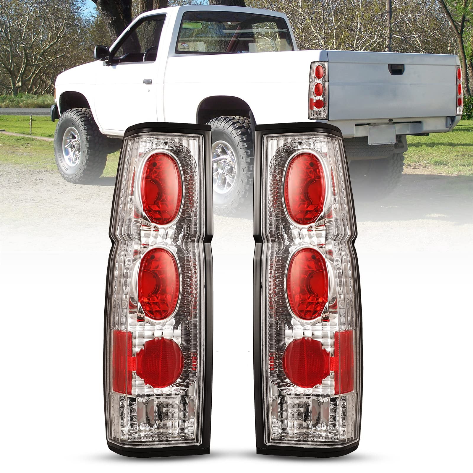 Tail Light Assembly Compatible With 19861997 Nissan Hardbody D21 SE/XE