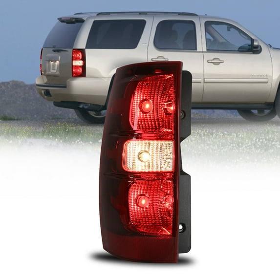 Tail Light Assembly Compatible with 2007-2014 Chevy Tahoe/Suburban 1500 2500,OE Style Rear Brake Lamp Replacement Driver Side