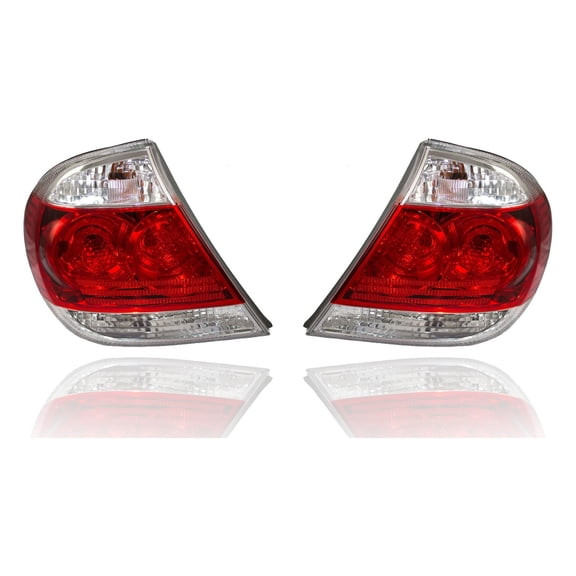 Tail Light Assembly - Cooling Direct Fit/For TO2801155; TO2800155 05-06 Toyota Camry LE/XLE USA-Build - Pair Left and Right Set, With Clear Lens - CAPA Certified