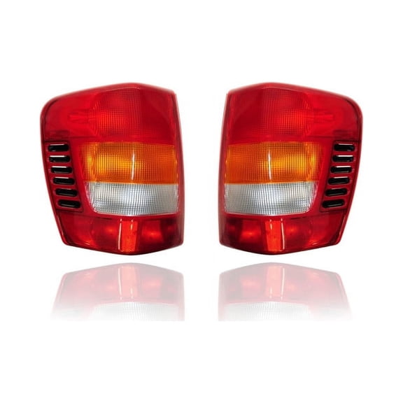 Tail Light Assembly - DEPO Compatible/Replacement for '99-02 Jeep Grand Cherokee - Pair, Left Driver + Right Passenger Set - 55155138AC, 55155139AC - CAPA