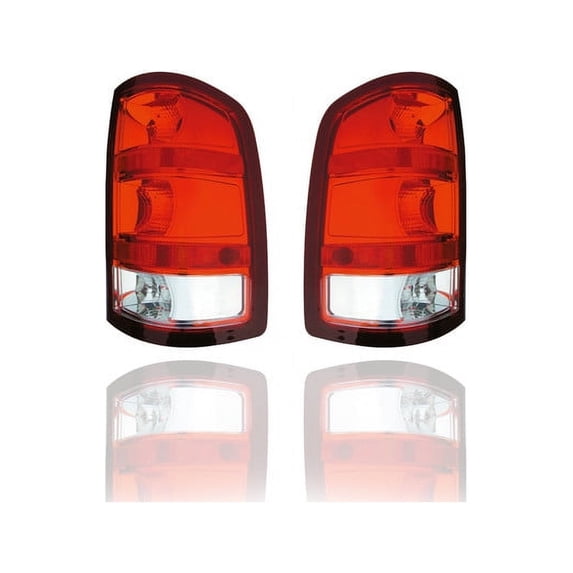 Tail Light Assembly - Eagle Eye Compatible/Replacement for '07-10 GMC Sierra 1500 SL/SLE1/SLE2/SLT/WT, 12-13 WT/SLT, 07-10 2500/3500 Single Rear Wheel - Pair Set - 25958485, 25958484