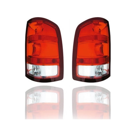 Tail Light Assembly - Eagle Eye Compatible/Replacement for '07-10 GMC Sierra 1500 SL/SLE1/SLE2/SLT/WT, 12-13 WT/SLT, 07-10 2500/3500 Single Rear Wheel - Pair Set - 25958485, 25958484