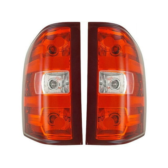 Tail Light Assembly Set 2 Piece - Compatible with 2007 - 2014 GMC Sierra 3500 HD 2008 2009 2010 2011 2012 2013