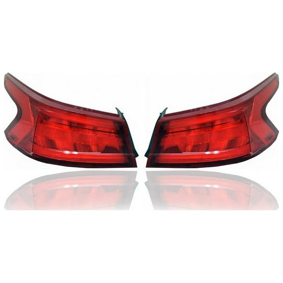 Tail Light - Compatible/Replacement for '16-18 Nissan Maxima - Outer On Body - Pair, Left Driver + Right Passenger Set - 265504RA1A, 265554RA1A - CAPA