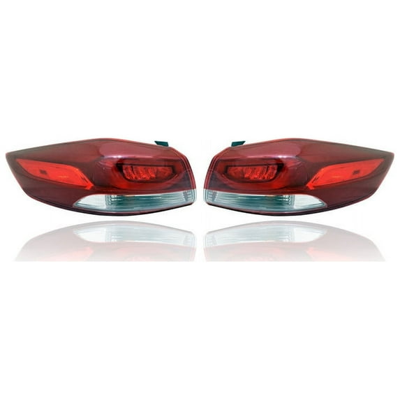 Tail Light - Compatible/Replacement for '17-18 Hyundai Elantra Sedan Limited - LED, Outer On Body Quarter Panel - Pair, Left Driver + Right Passenger Set - 92402F2120, 92401F2120 - CAPA