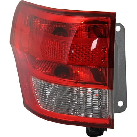 Tail Light Compatible With 2011-2013 Jeep Grand Cherokee Left Driver Side, Outer With bulb(s)
