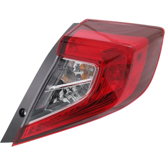 Tail Light Compatible With 2016-2021 Honda Civic Right Passenger Side, Outer With bulb(s)