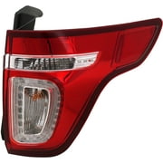 Tail Light Compatible with FORD EXPLORER/EXPLORER POLICE 2011-2015 RH Assembly Clear and Red Lens