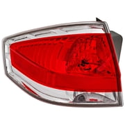 Tail Light Compatible with FORD FOCUS 2009-2011 LH Assembly with Chrome Insert Sedan - CAPA