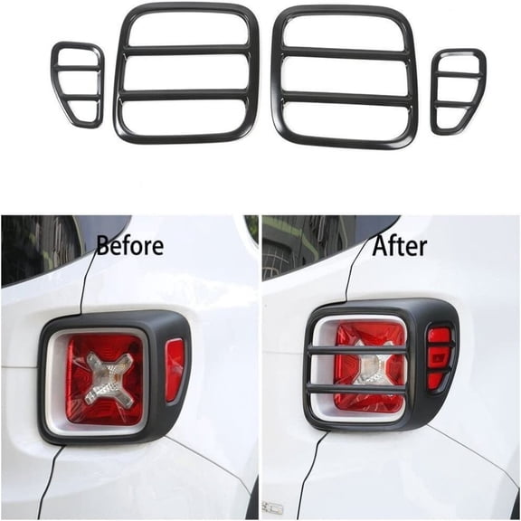 Tail Light Covers Rear Lamp Guard Trim Protector for Jeep Renegade 2015-18