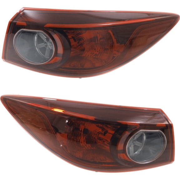 Tail Light For 14-15 Mazda 3 Sedan 3 Set of 2 Driver and Passenger Side Outer Fits select: 2014-2015 MAZDA 3 TOURING