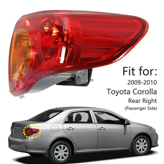 Tail Light Lamp Housing Assembly (Rear Right Passenger Side) Fit for Toyota Corolla 2009-2010