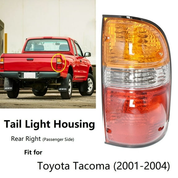 Tail Light Lamp Housing Assembly (Rear Right Passenger Side) Fit for Toyota Tacoma 2001-2004