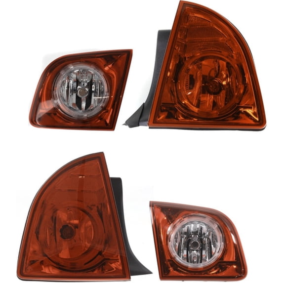 Tail Light Left and Right Inner Outer For Chevy 08-12 Malibu Sedan Hybrid LS LT